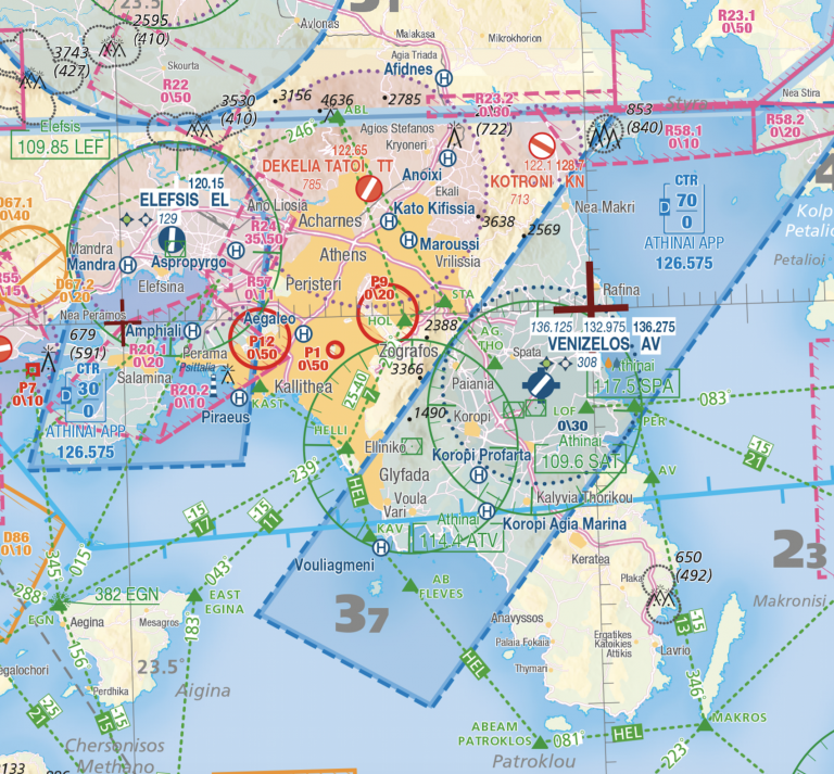 Greece Air Million VFR 2024 digital map Airmate shop